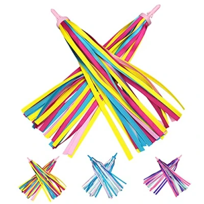 Afbeelding van PLATT Stuurfranjes streamer bandjes voor kinderfiets, kinderscooter stuur fiets handgrepen ribbon, 1 paar