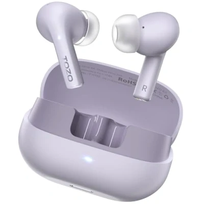 Afbeelding van TOZO E2 Draadloze Oordopjes met Annulering Gespreksgeluid, App Aanpasbare 32 EQ&#039;s, 10mm Drivers Krachtige Bas, 30H speeltijd, 2 microfoons voor Heldere Gesprekken, Bluetooth 5.3 in Ear Headset