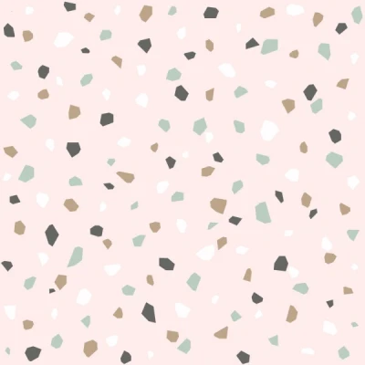 Afbeelding van Leen Bakker ESTAhome Behang Terrazzo Roze, Mintgroen 53cm X 10,05 M Roze Vlies