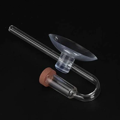 Afbeelding van BROLEO Onzichtbare mini terugslagklep, met zuignap, CO2 diffuser, aquarium voor aquariumplanten