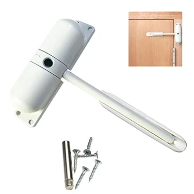 Afbeelding van Vogueing Tool Automatische deursluiter, robuust, verstelbaar, veerbelast, hydraulische automatisch gemonteerd, wit