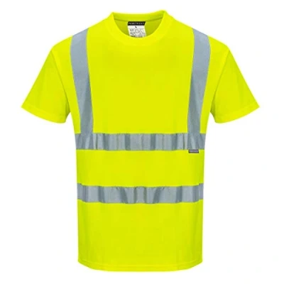 Afbeelding van Portwest S170 Katoen Comfort Waarschuwing T shirt, Normaal, Geel, Grootte 4XL