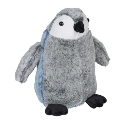 Afbeelding van Relaxdays deurstopper pinguïn knuffel deurstop stof &amp; zand woonkamer kinderkamer