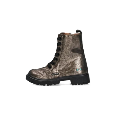 Afbeelding van BunniesJR 225884 992 Meisjes Biker Boots Grijs Suède Veters