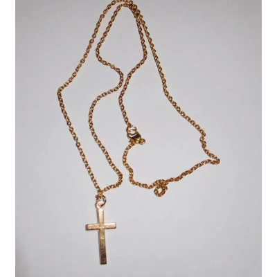 Afbeelding van Ketting met kruisje goudkleur