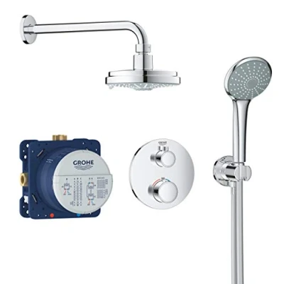 Afbeelding van Grohe perfect shower set therm. RD Rainsh.Cosm.160+Euphoria chroom