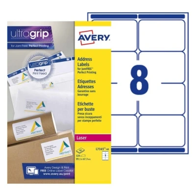 Afbeelding van Etiket Avery L7165 40 99.1x67.7mm wit 320stuks