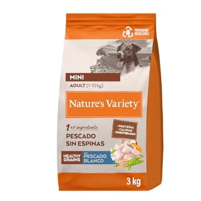 Afbeelding van Nature&#039;s Variety Healthy Grains Voeding voor honden, mini volwassenen, met witte vis, zonder doornen, 3 kg