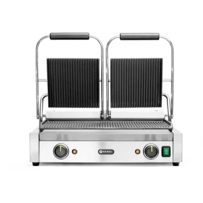Afbeelding van Hendi Contactgrill Dubbele Versie, Rvs, 37(b)x57(d)x21(h)cm, 263709
