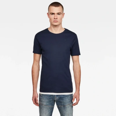 Afbeelding van G Star BASE 2 PACK Tshirt basic Sartho blue, Heren, Maat: Small, blue