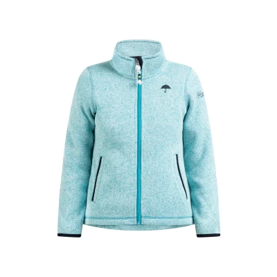 Afbeelding van Gebreid fleecejack DREIMASTER 92 / Turkoois Melange 280 100% Polyester