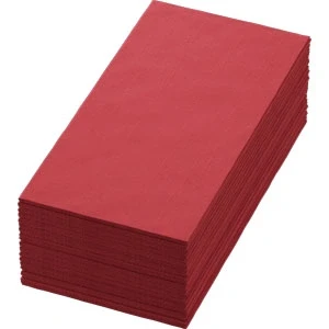 Afbeelding van 1500x Duni Tissue servet 40cm 1/8 vouw bordeaux 2 laags
