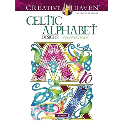 Afbeelding van Creative Haven Celtic Alphabet Designs Coloring Book