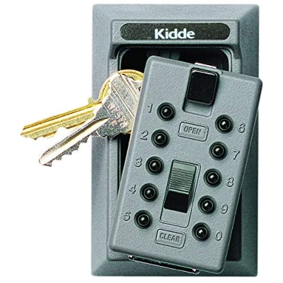 Afbeelding van Kidde AccessPoint 001015 KeySafe Originele Drukknop Combinatie Permanente Key Lock Box, 5 Key, Titanium Grijs