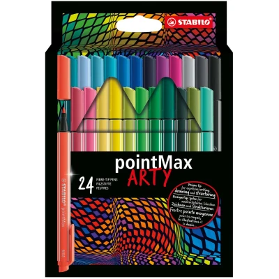 Afbeelding van Viltstift STABILO pointMax 488/24 Arty medium assorti etui à 24 stuks
