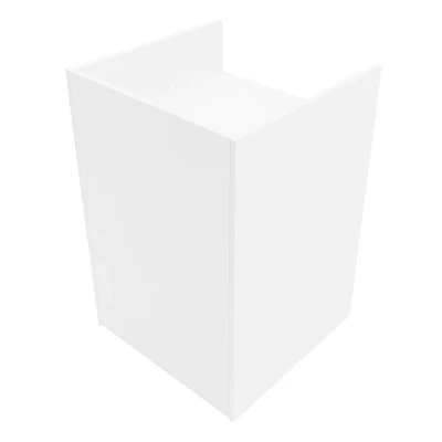 Afbeelding van Winkel Toonbank Kassabalie Bureau Wit TB60 Detailhandel Opbergkast Modulair Kast Receptie 2 binnenplanken Open Achterkant 60cm x 90cm MDF Melamine