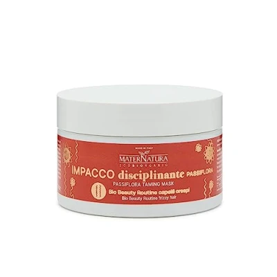 Afbeelding van Maternatura, Impacco Disziplinante Capelli Crespi alla Passiflora, Riparazione, Forza e Lucentezza per una Chioma Perfetta, Bio Beauty Routine Crespi, Bio, Made in Italy, 100 ml