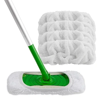 Afbeelding van HOEMXCEL Herbruikbare microfiber dweilpads compatibel met Swiffer Sweeper wasbare natte pad vullingen voor nat en droog gebruik, vloerreiniging dweilkop pads huishoudelijke reiniging,