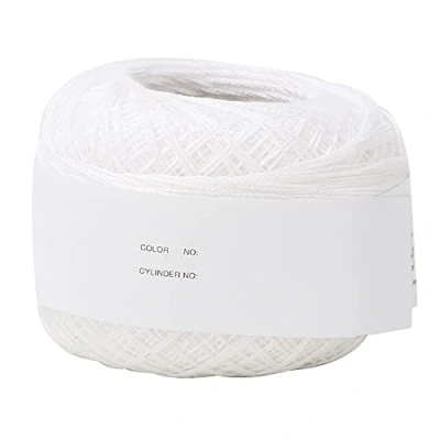 Afbeelding van Geassorteerde kleur Haak Garen Kant Lijn Katoen Hand Gehaakte DIY Zomer Zijde Licht Dunne (met een haak) voor Sjaal Sok Cup Mat (6602Rijst Wit)