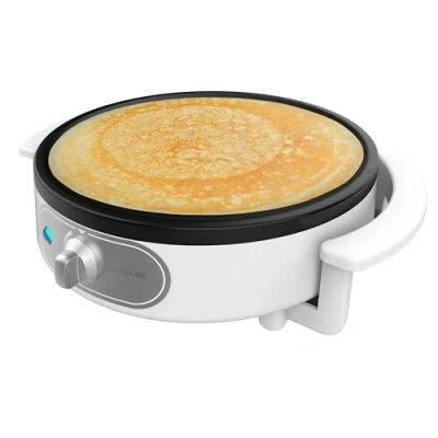 Afbeelding van Cecotec Elektrische Crepe Maker Fun Creepy. Vermogen 1200W, Antiaanbaklaag, Afstandswals en Spatel, Verstelbaar Vermogen, Indicatielampje, Diameter 30,5cm