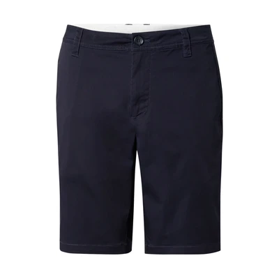 Afbeelding van Armani Exchange Herenshorts van massief stretch keperstof bermuda, Diepe marineblauw., 29