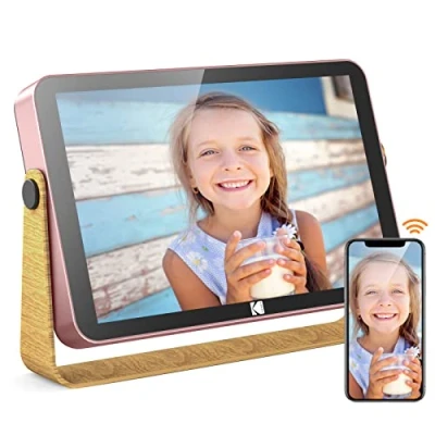 Afbeelding van KODAK Digitale Fotolijst 10 inch WiFi Digitaal met Accu, IPS touchscreen, 16GB Geheugen, Elektronisch Fotolijsten Eenvoudig om overal Foto&#039;s of Video&#039;s te delen, Automatische Rotatie, USB