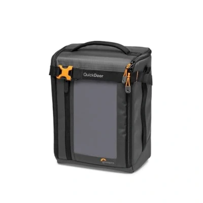 Afbeelding van Lowepro GearUp Creator Box Large II, spiegelloze en DSLR cameratas, cameratas met snelle toegang, gemaakt van gerecyclede stoffen, gevoerde oranje binnenverdelers, grijs