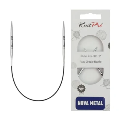 Afbeelding van Knitpro nova metaal (25 cm, 3,25) Rondbreinaalden 1 Stuk