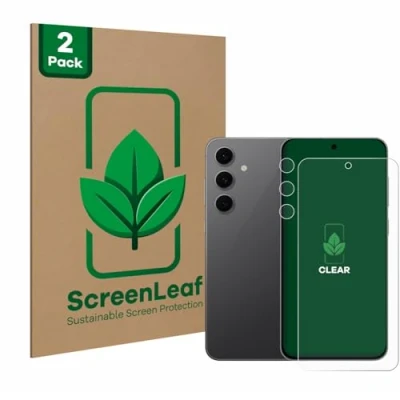 Afbeelding van ScreenLeaf Screenprotector voor Samsung Galaxy S24 FE (Voor+Camera) Duurzame schermbescherming Folie Beschermfolie transparant (2 Stuks)