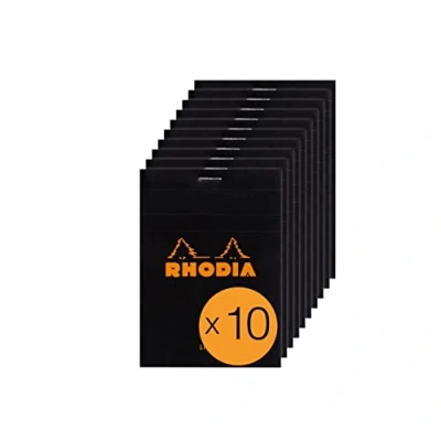 Afbeelding van RHODIA 126009C notitieblok, nr. 12, 8,5 x 12 cm, gelinieerd, 80 vellen, wit g, gecoat papier, 10 stuks