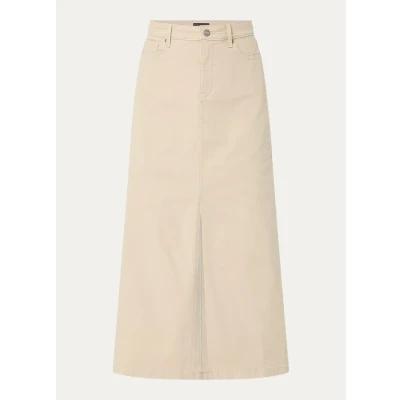 Afbeelding van NYDJ dames Midi rok met steekzakken in de kleur Blauw, maat: 44
