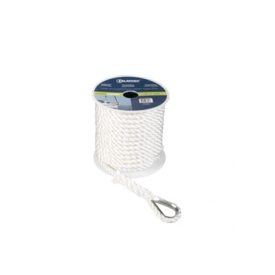 Afbeelding van Ankerlijn polyester 12mm 30m wit