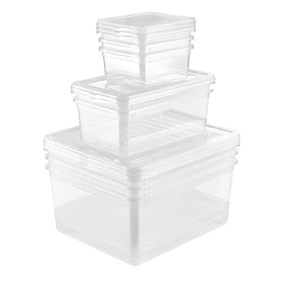 Afbeelding van keeeper Opbergbox Bea met air control systeem, 3x1,7 l, 2x5,6 3x18 l (set, 8 stuks)