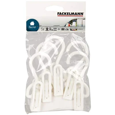 Afbeelding van FACKELMANN 61404 wasknijpers, plastic, wit, blauw, oranje, 12 x 4,5 3,5 cm