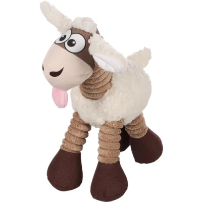 Afbeelding van &quot;Hondenknuffel Schaap Koe Zacht en knuffelbaar speelgoed voor je trouwe viervoeter&quot; Bruin / 25cm x 32cm