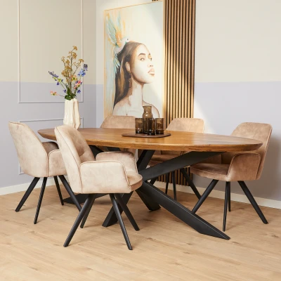 Afbeelding van Eetkamertafel Brandy Ovaal 300 cm Meerdere afmetingen beschikbaar