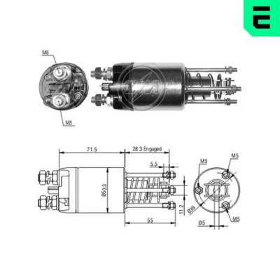 Afbeelding van Magneetschakelaar, startmotor ERA ZM5651
