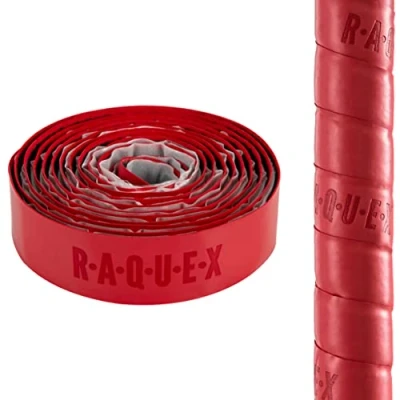 Afbeelding van Raquex tape voor hockeysticks met PU voering: zacht, absorberend en Extra grip. Zelfklevende achterzijde. lang (Rood)