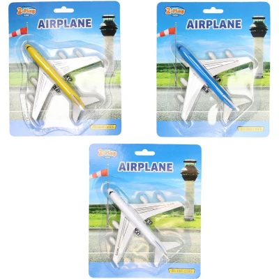Afbeelding van 2 play Die cast Pull Back Vliegtuig, 14cm