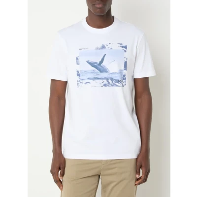 Afbeelding van BOSS Te_dunetrace Tshirt print white, Heren, Maat: Small, White