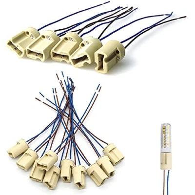 Afbeelding van GZcaiyun 15 stuks G9 lampfitting, 250,0 volt sokkel keramiek fitting met kabel 140 mm, voor LED halogeenlampen keramische contactdoos thuis