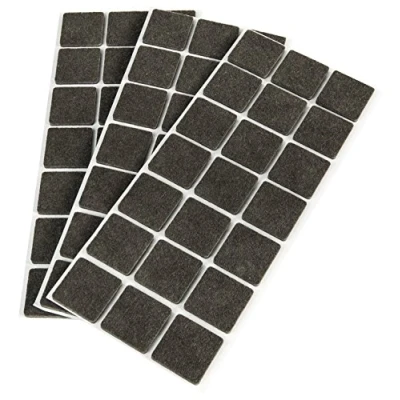 Afbeelding van Emuca 2038816 viltglijders, vierkant, 30 x mm, zelfklevend, bruin, 63 stuks