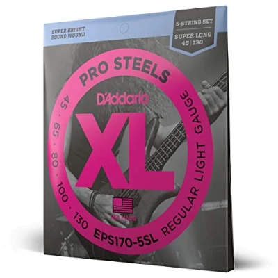 Afbeelding van D&#039;Addario EPS170 5SL E bas (5 snaren) snarenset Super Long 0,11 cm 0,33 (.045 .130 inch)
