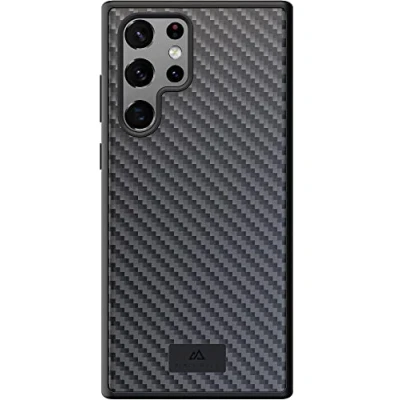 Afbeelding van Black Rock Cover Carbon Case Protective Real geschikt voor Samsung Galaxy S22 Ultra 5G I Phone Fiber (zwart)