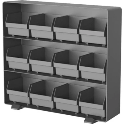 Afbeelding van BRASQ Thee Organizer Zwart TB200 12 Lades Ruimtebesparend Opbergsysteem keukenorganizer Theedoos Theezakjeshouder