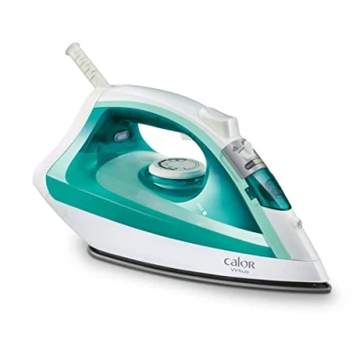 Afbeelding van Calor FV1710C0 STEAM IRON, 1800 W, Stoomstroom 24 g/min, drukt 80 verticale defrolge, virtuo, blauw/groen