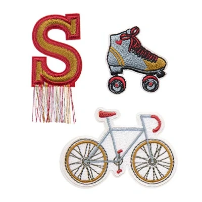 Afbeelding van LÄSSIG Textielsticker zelfklevend, om op te strijken/textiel geweven sticker stick fiets