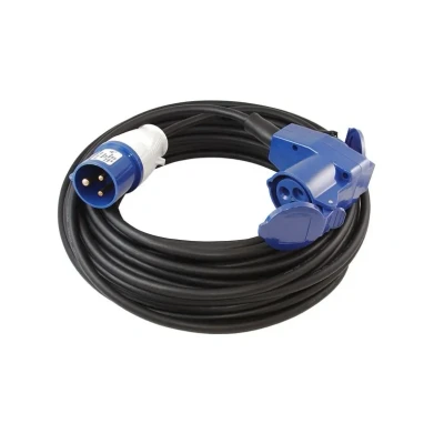 Afbeelding van CEE verlengkabel Q link 10 meter (16A, 3x1.5mm², IP44, hoekkoppeling)