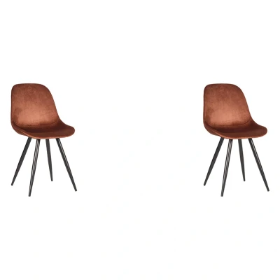 Afbeelding van LABEL51 Eetkamerstoel Capri Rust Fluweel Majorr