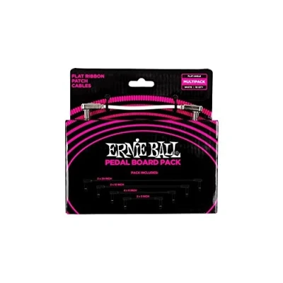 Afbeelding van Ernie Ball Lot de Platte Patchkabels, Pedalboard Combipakket Wit